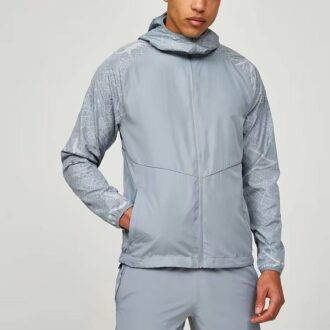 Hooded windbreaker jacket